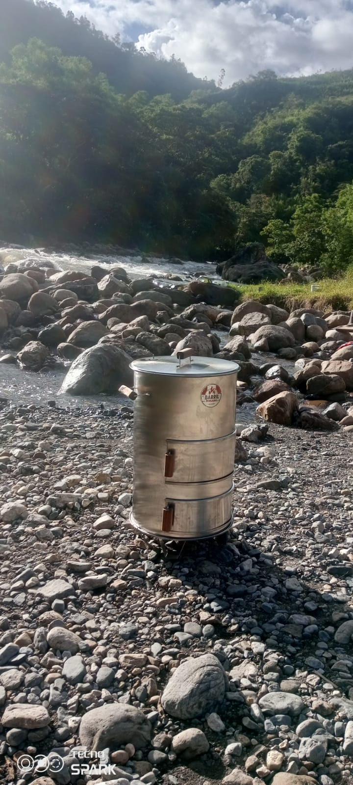ASADOR BARRIL MEDIANO ACERO INOXIDABLE 304 - LA REVOLUCIÓN 3 EN 1