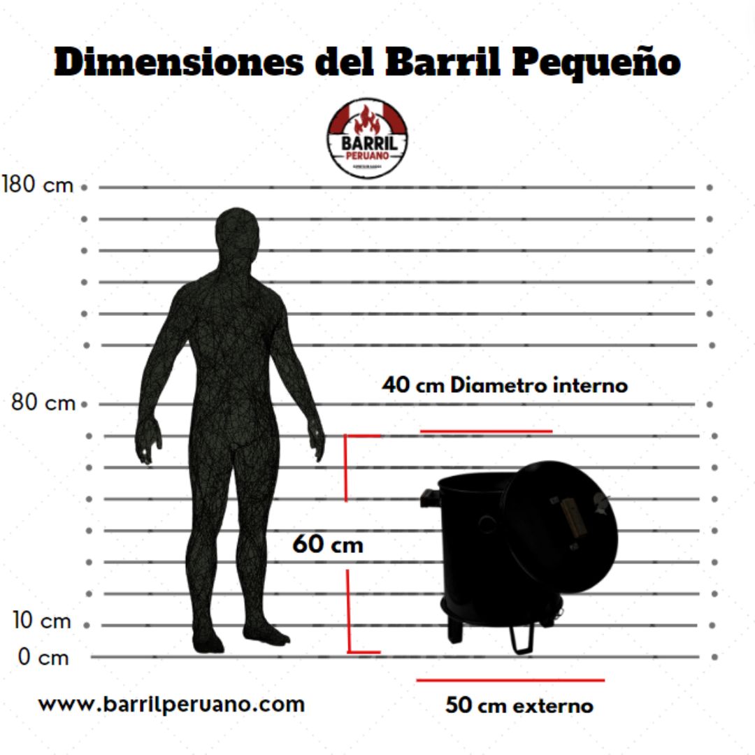 Barril pequeño en terraza o jardín – cocción vertical con diseño ligero