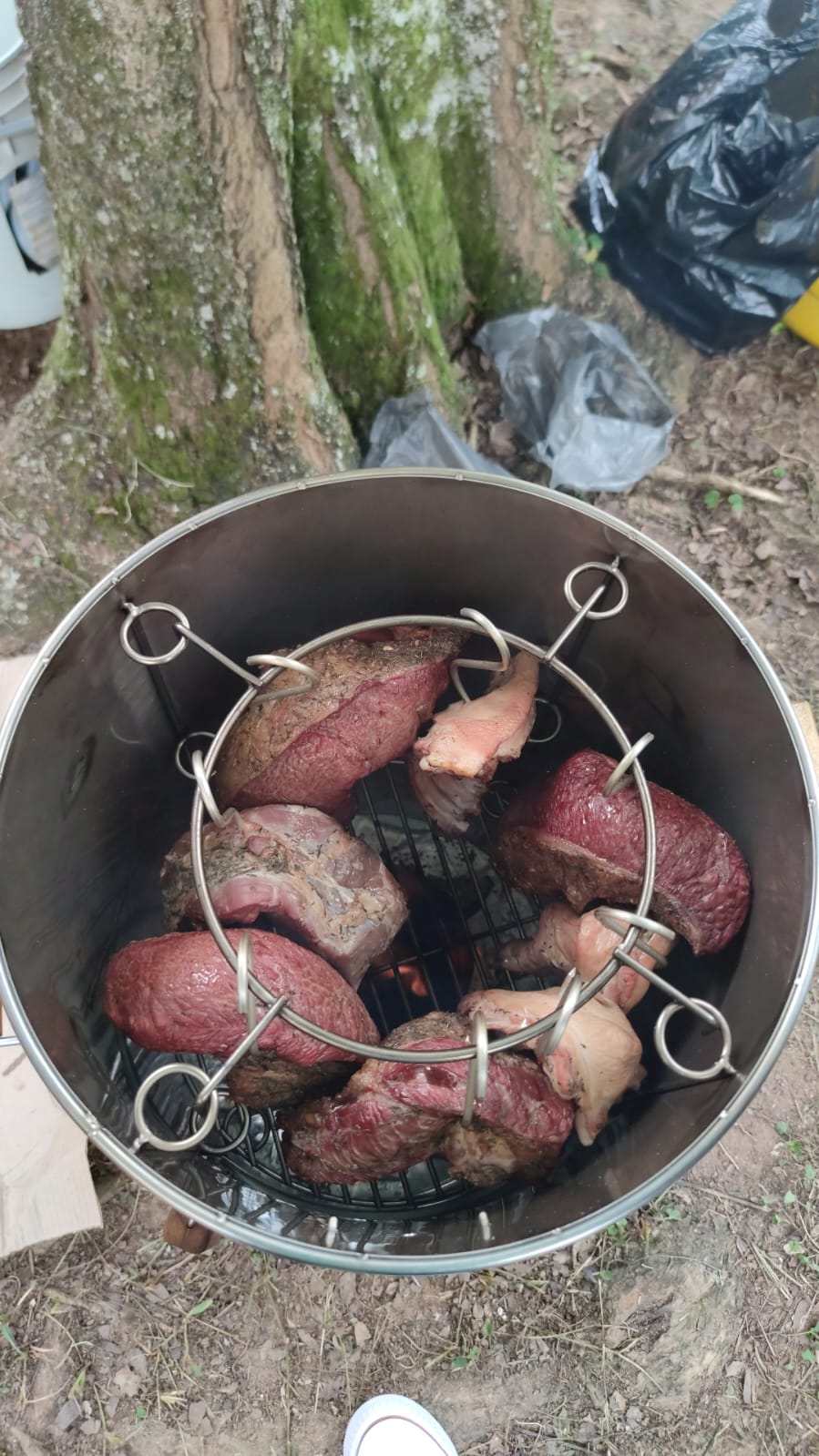ASADOR BARRIL MEDIANO ACERO INOXIDABLE 304 - LA REVOLUCIÓN 3 EN 1