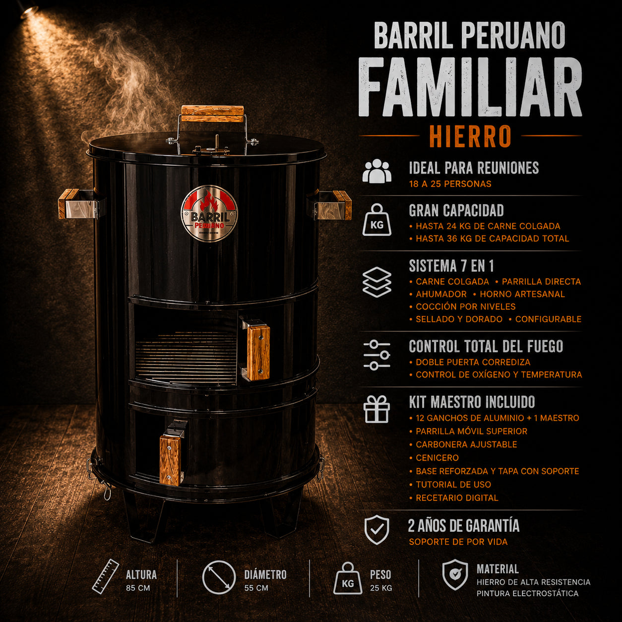 Barril Peruano Familiar Hierro