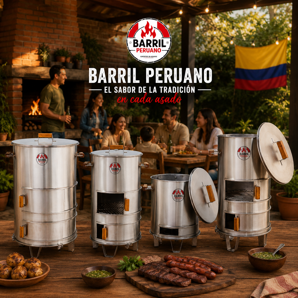 Asadores al Barril en Acero Inoxidable 304 | Durabilidad Premium