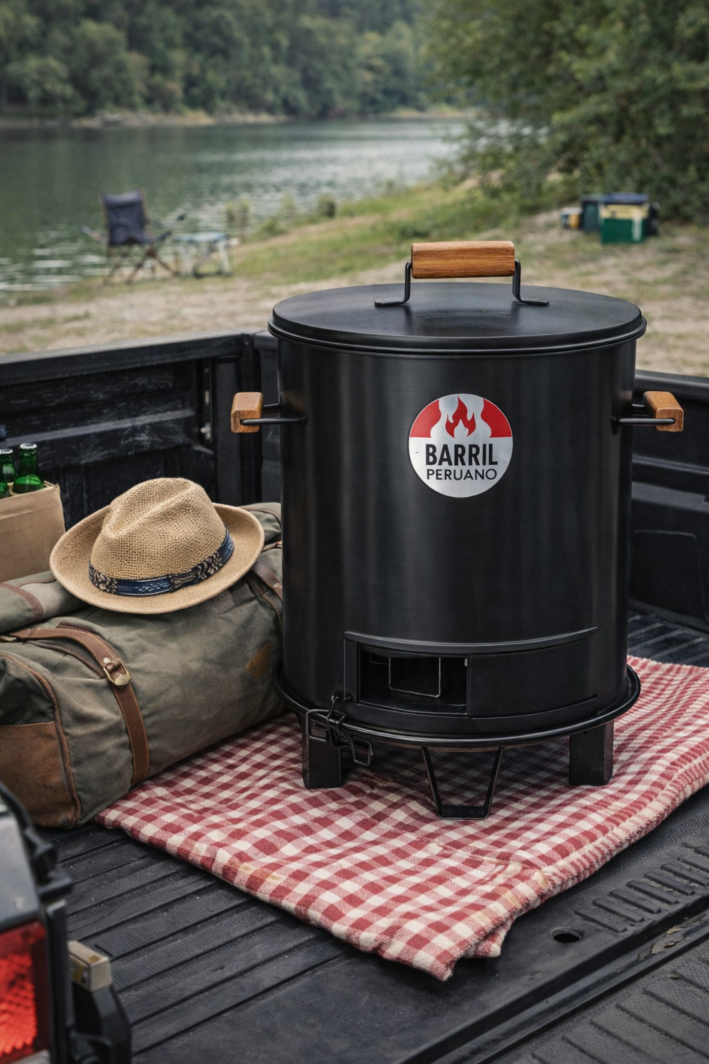Asador Tipo Barril Personal 3 Funciones en Hierro con Control de Aire | Barril Peruano Colombia