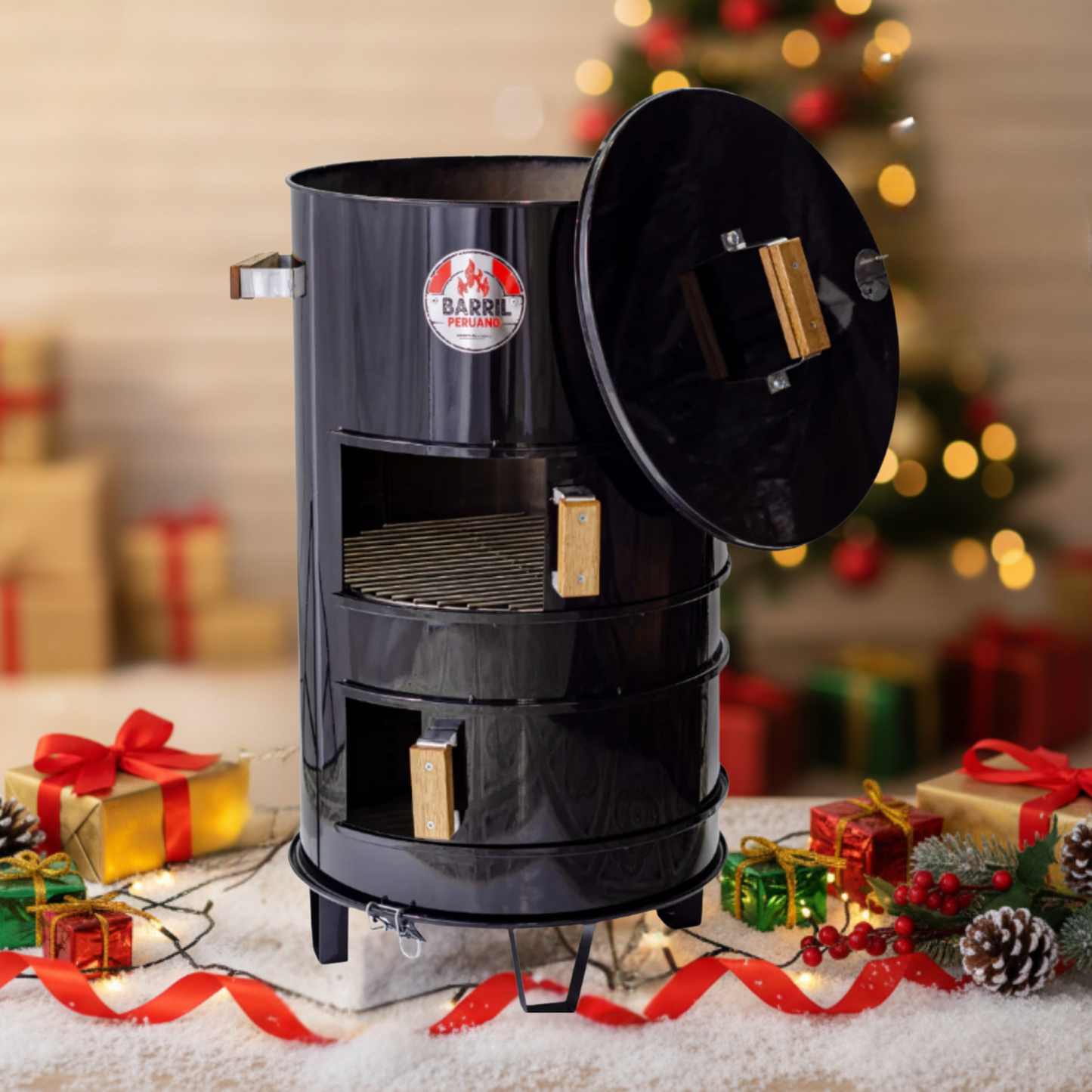 Asador Barril Mediano en Hierro - La Mejor Relación Calidad-Precio