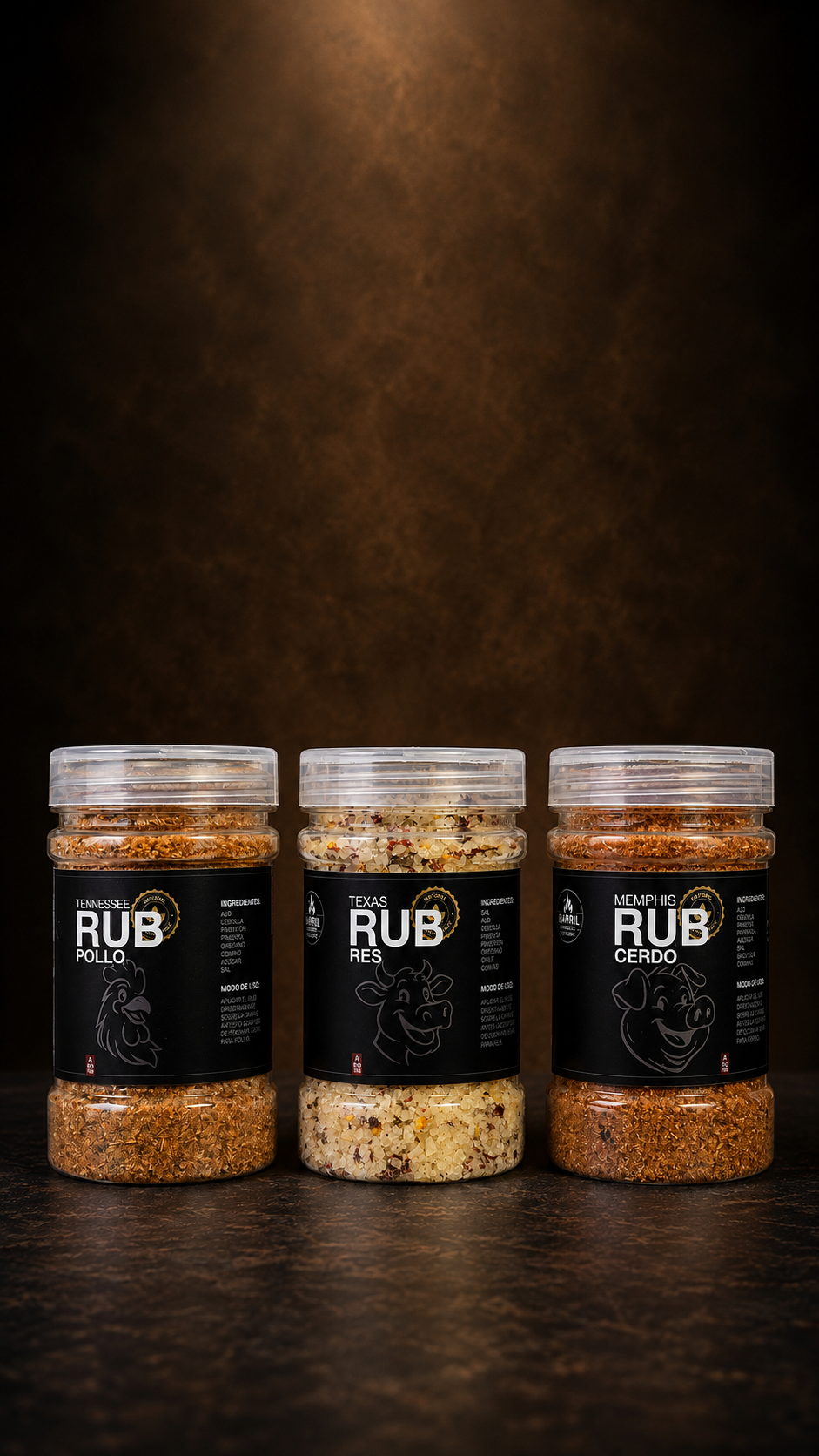 Pack de Rubs x3 (Pollo, Cerdo y Res)