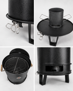 Asador Tipo Barril Personal Hierro