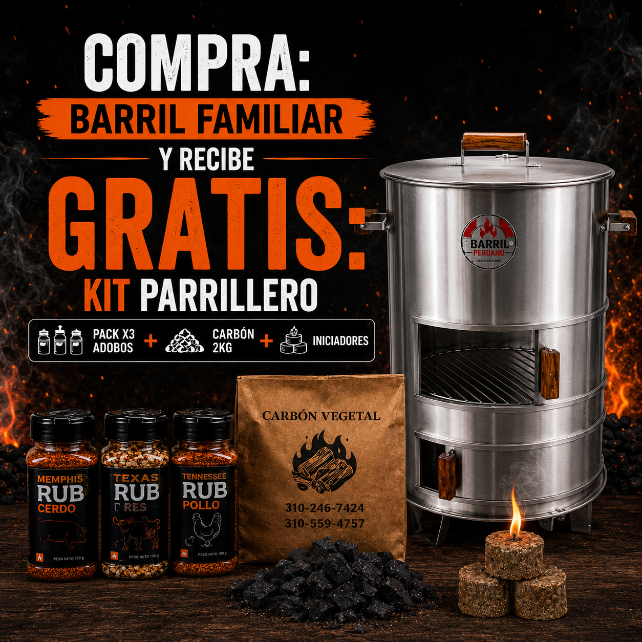 OFERTA KIT FAMILIAR ACERO / HIERRO