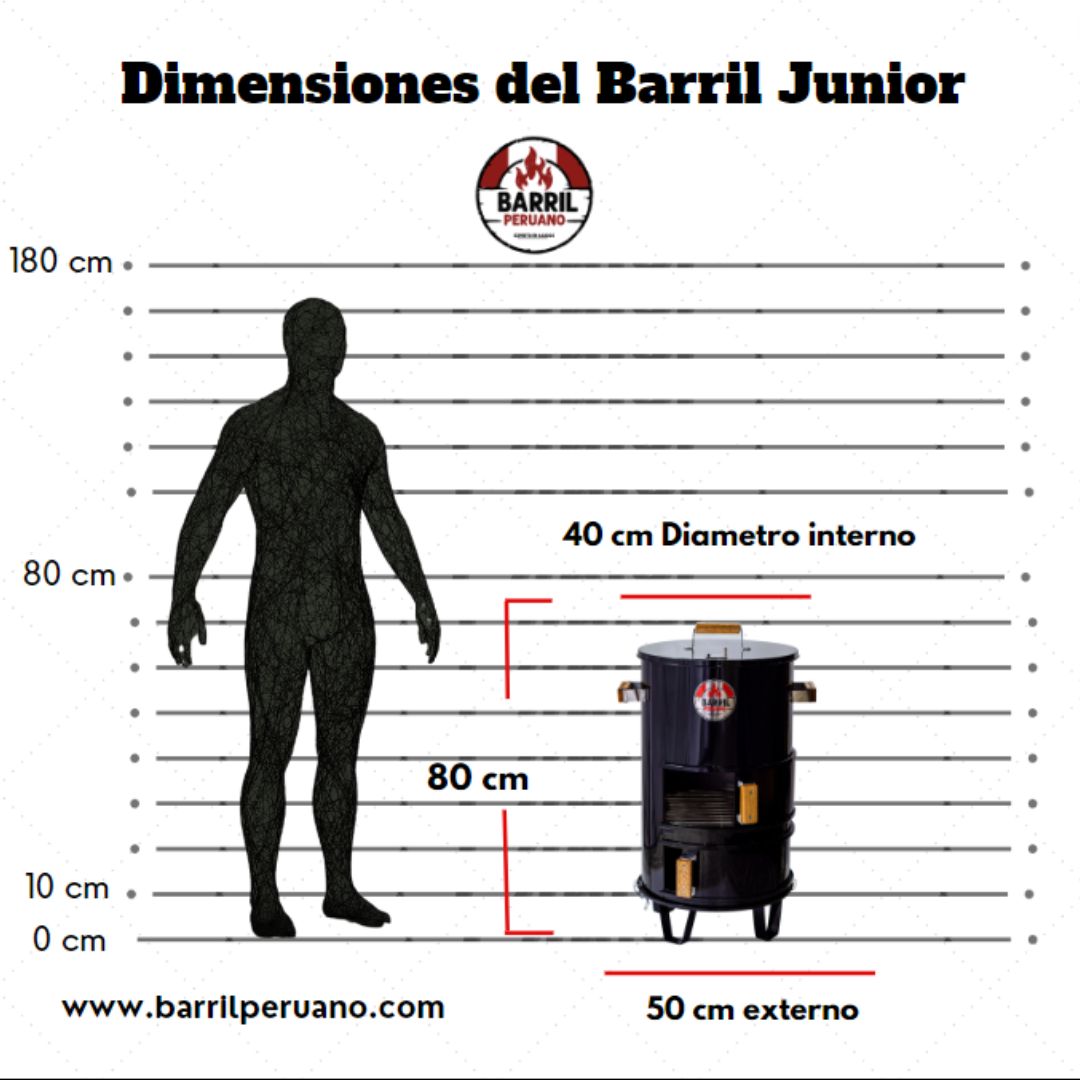 Barril asador en acero Inoxidable junior, 16-25 Libras.