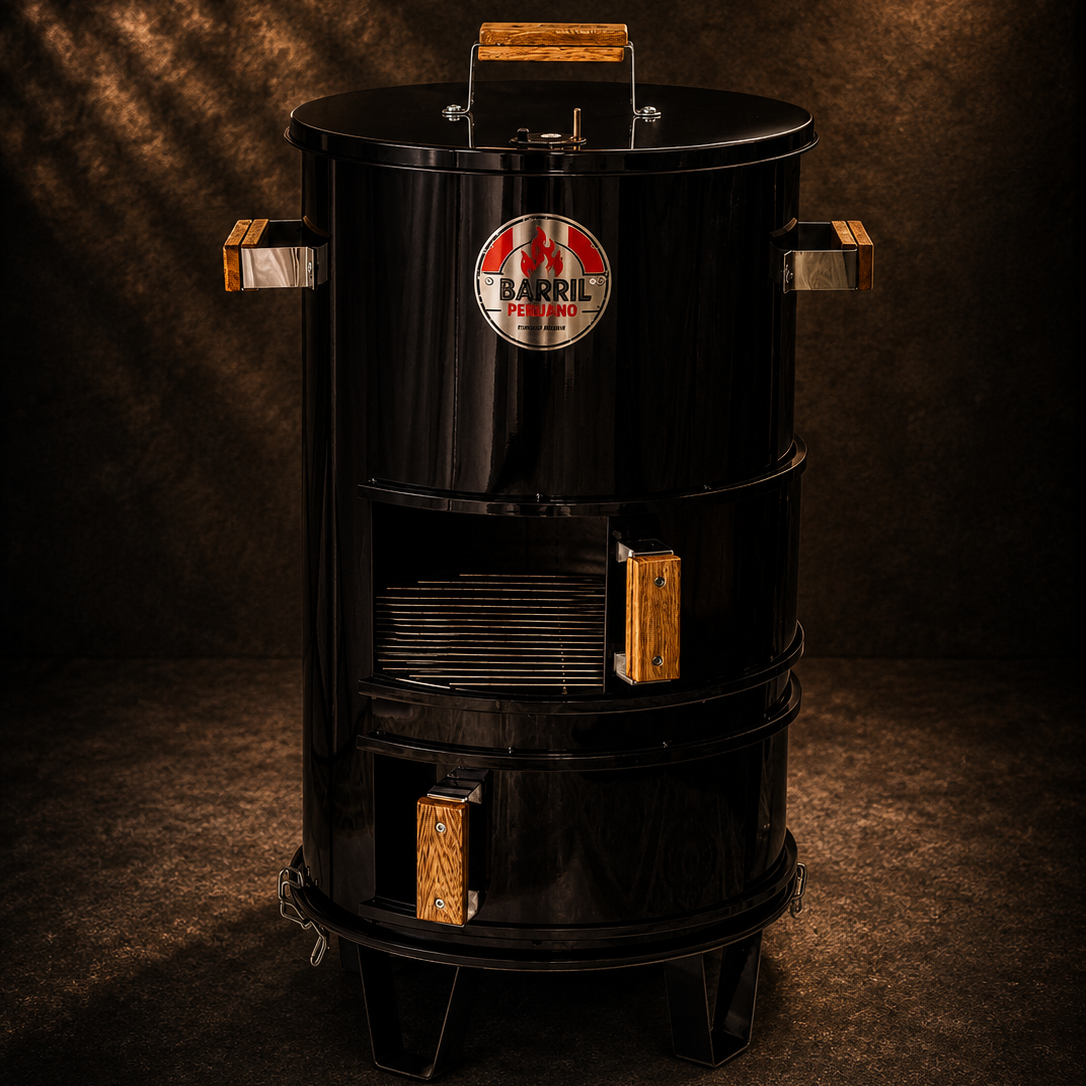 Asador Tipo Barril Familiar Hierro