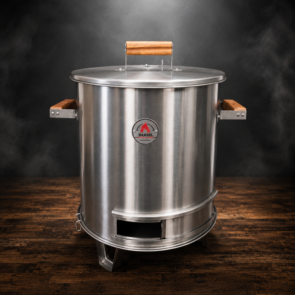 Asador Tipo Barril Personal Acero