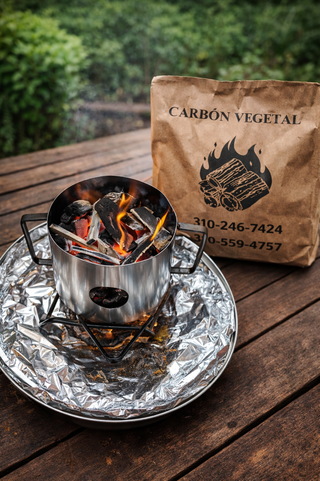 Carbón Vegetal Premium para Asadores Tipo Barril | Barril Peruano de 2 Kg