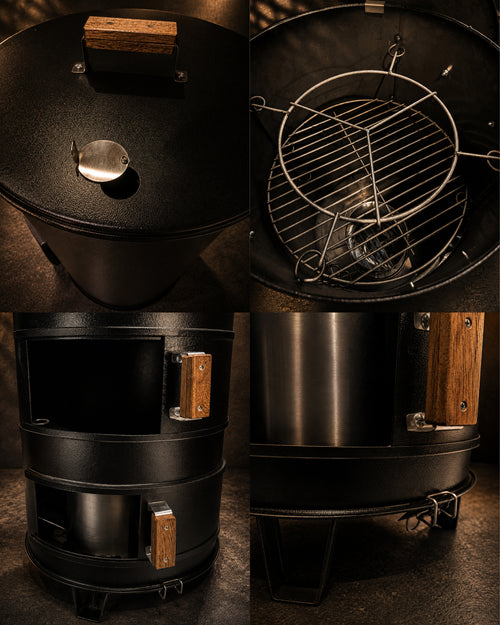 Asador Tipo Barril Familiar Hierro