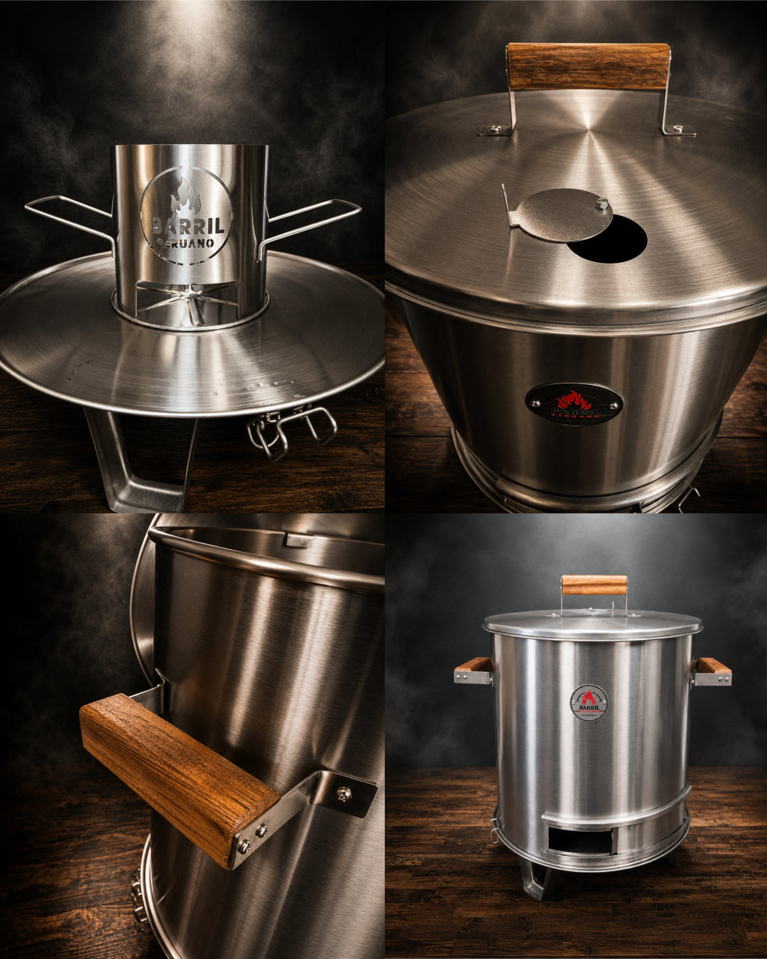 Asador Tipo Barril Personal Acero
