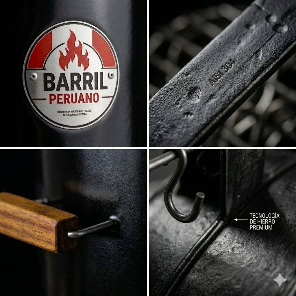Asador Tipo Barril Master Hierro