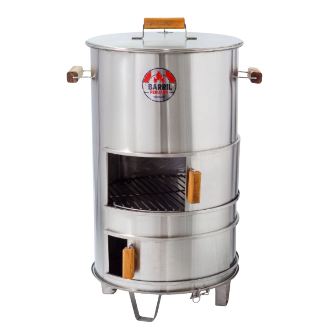 ASADOR BARRIL JUNIOR ACERO INOXIDABLE 304 - COMPACTO PERO POTENT
