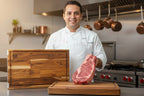 Tabla de madera de teca 30x50 cm – ideal para cortar y servir carnes en parrilla